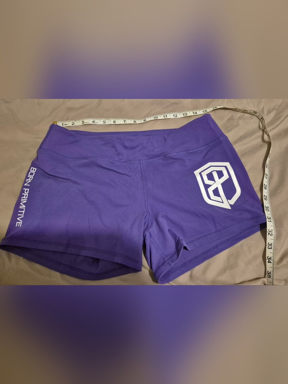 Born Primitive Purple Women’s Bike Shorts with Logo - Picture 5 of 5